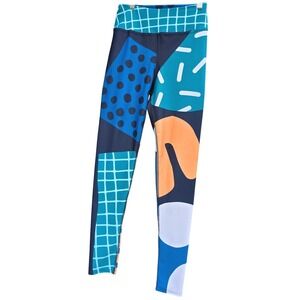 Loony Legs London Bold Print Leggings Women's Medium Multicolor